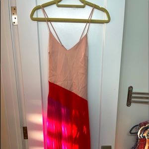 Cami High-Low MIDI satin dress w/ tags